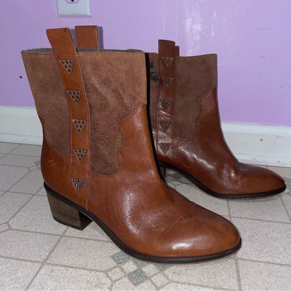 Donald J. Pliner Shoes - Donald Pliner Daze Western Ankle Boot Women Size 10M Country Boho Cowgirl Preppy